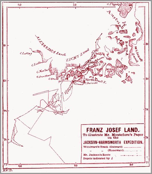 Map of Franz Joseph Land
